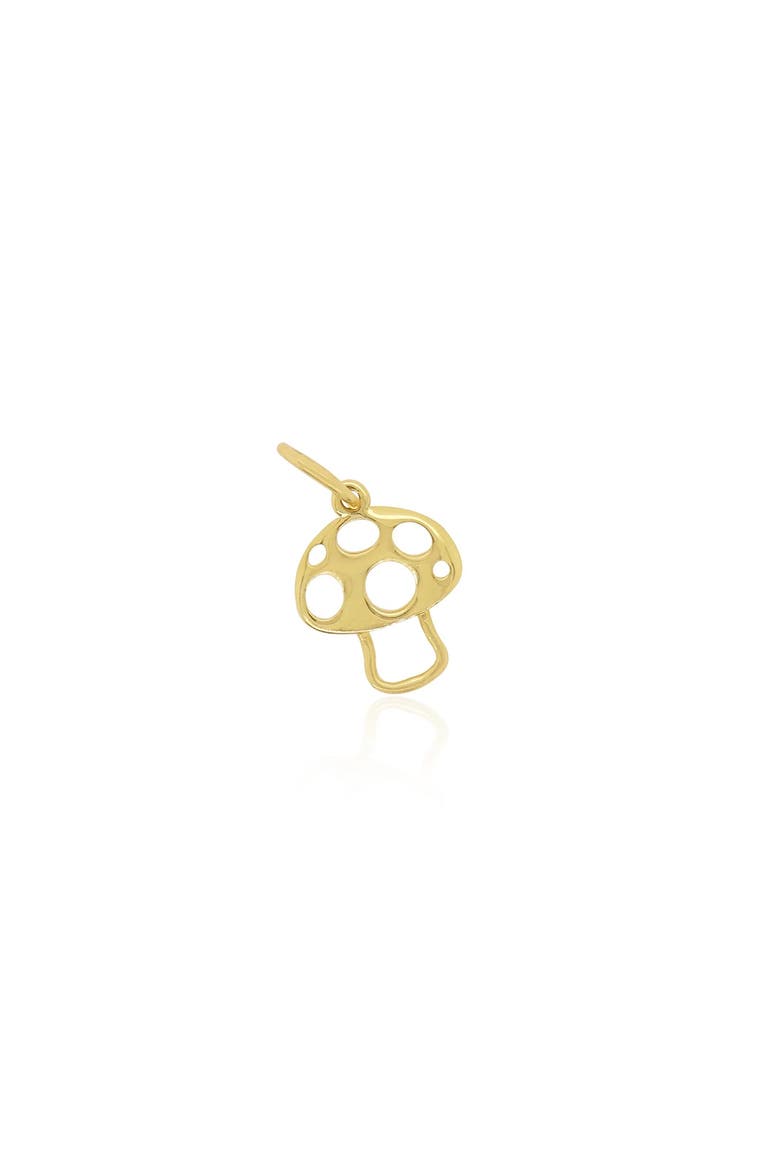 Mini Gold Mushroom Charm, Main, color, Yellow Gold