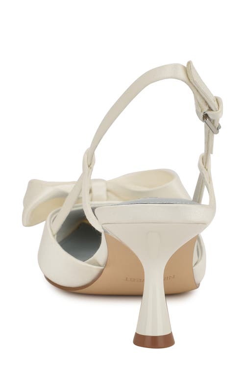 Nine West Raska Slingback Pointed Toe Pump In White