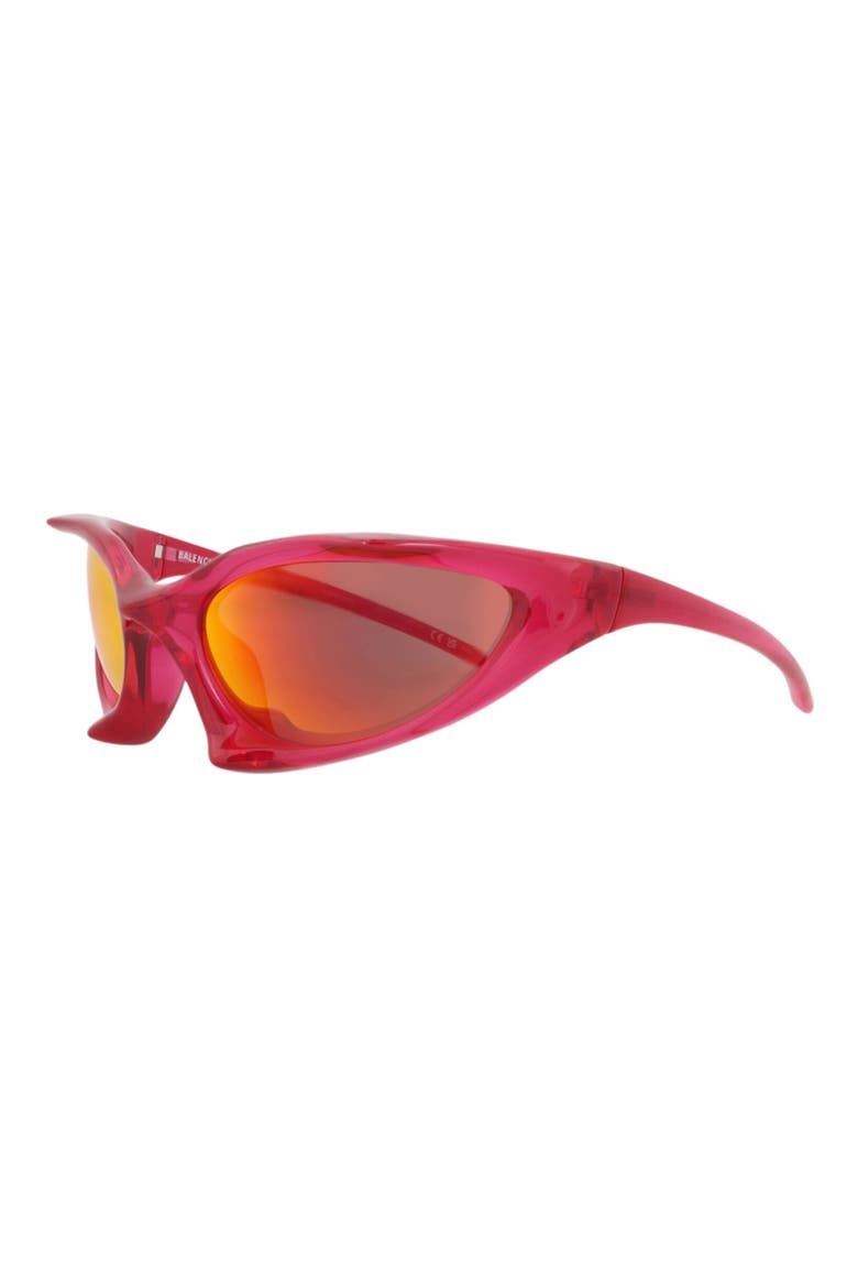 67mm Shield Sunglasses, Alternate, color, RED RED RED