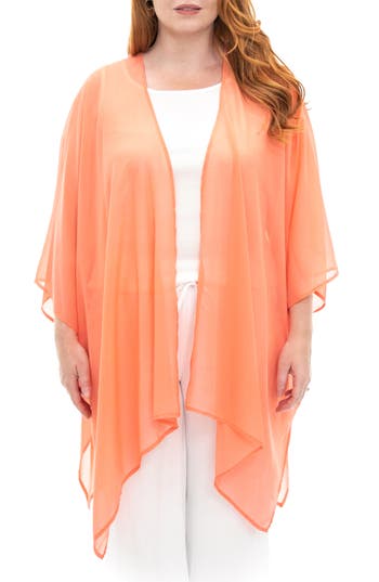 NINA LEONARD NINA LEONARD SEMI SHEER OPEN FRONT TOPPER 