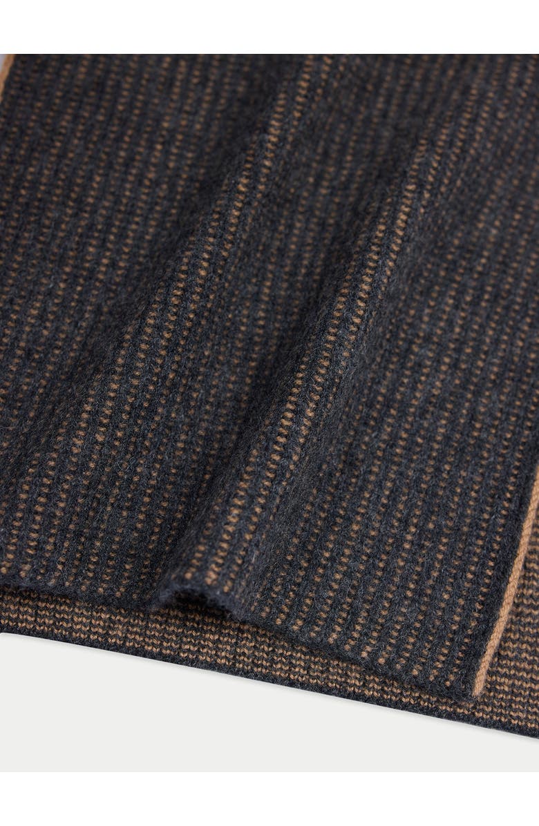 Gobi Cashmere Waffle Knit Cashmere Scarf, Alternate, color, Charcoal