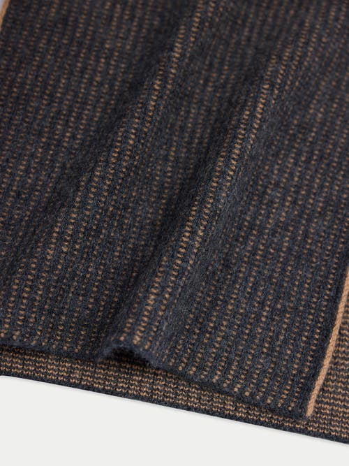 Gobi Cashmere Waffle Knit Cashmere Scarf In Gray