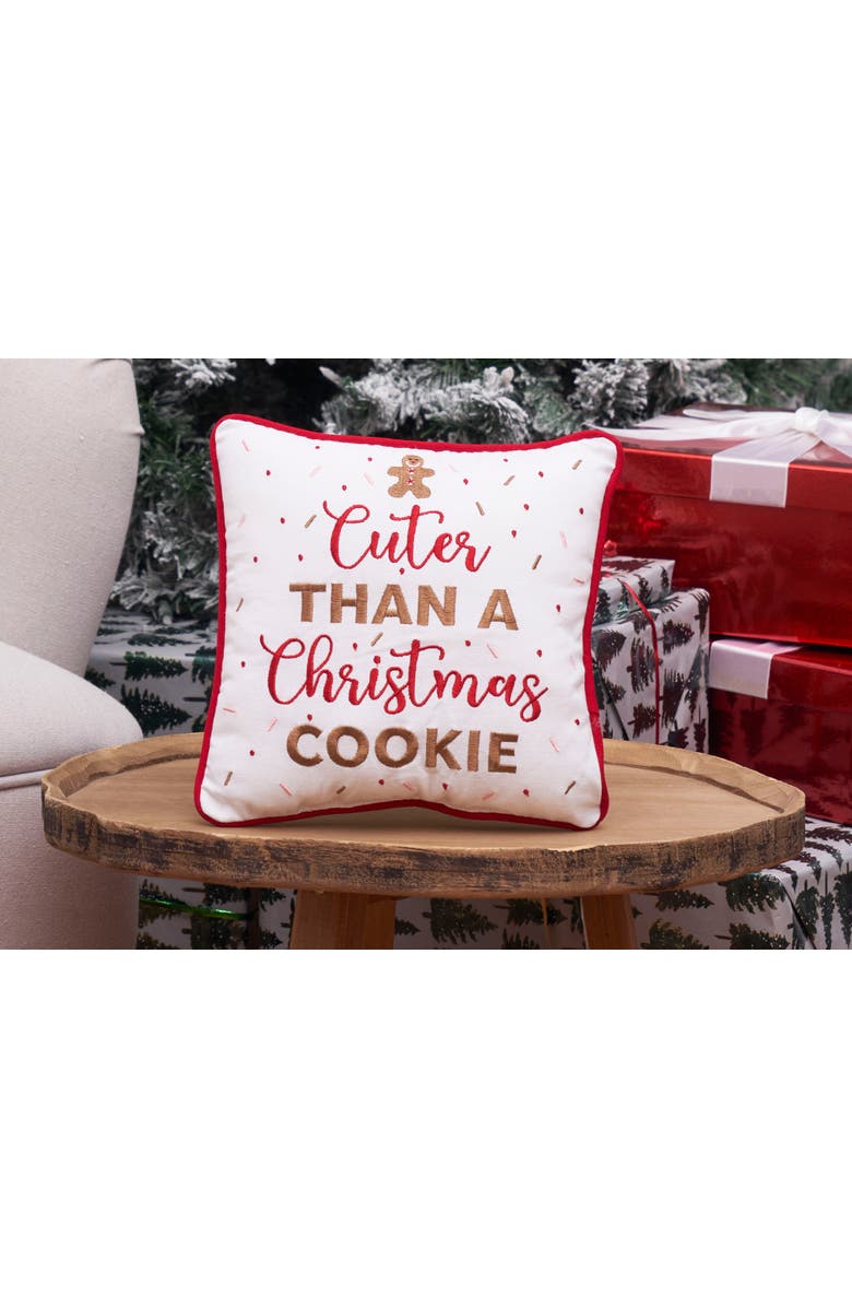 C&F Home Cuter Than A Christmas Cookie Small/Petite Accent Pillow, Alternate, color, Red