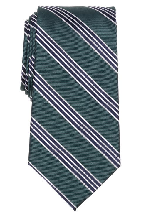 Ribbon Stripe Silk Blend Tie