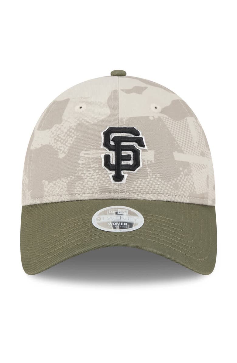 New Era Women's New Era Light Beige/Olive San Francisco Giants 2025 Armed Forces Day 9TWENTY Adjustable Hat, Alternate, color, Light Beige