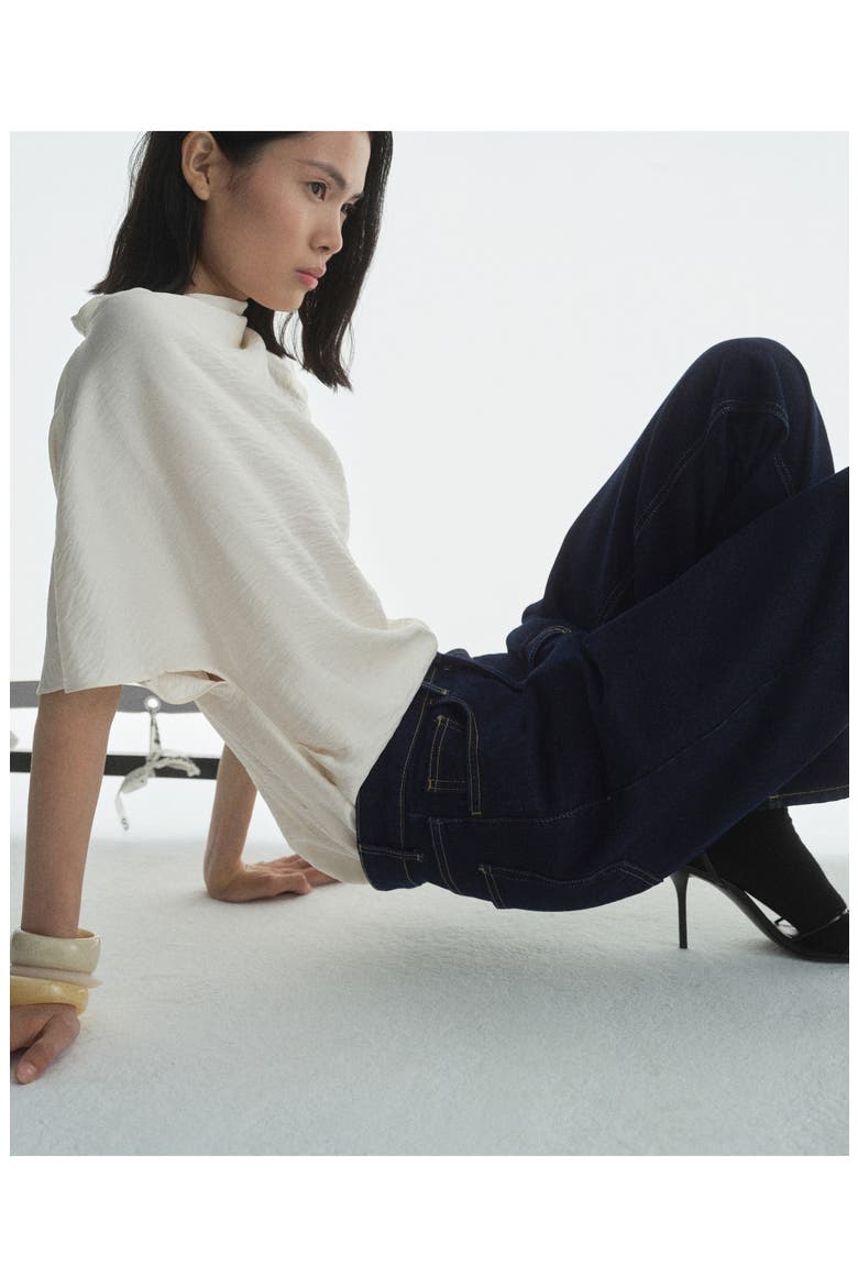 High Waist Straight Leg Jeans, Alternate, color, OPEN BLUE