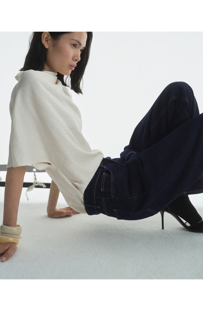 MANGO High Waist Straight Leg Jeans, Alternate, color,