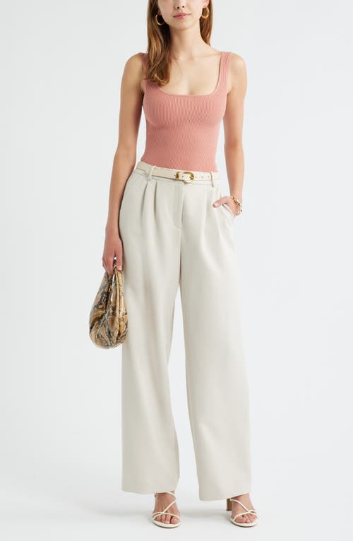 Open Edit Luxe Sculpt Rib Tank In Pink