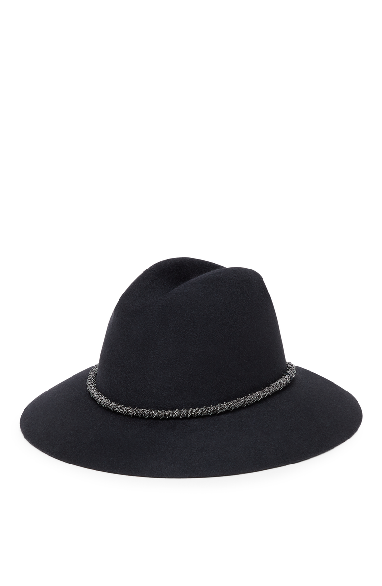 Brunello Cucinelli Felt Precious Braided Band fedora, Main, color, 