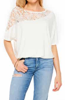 BLUEGREY Lace Drop Shoulder Tee