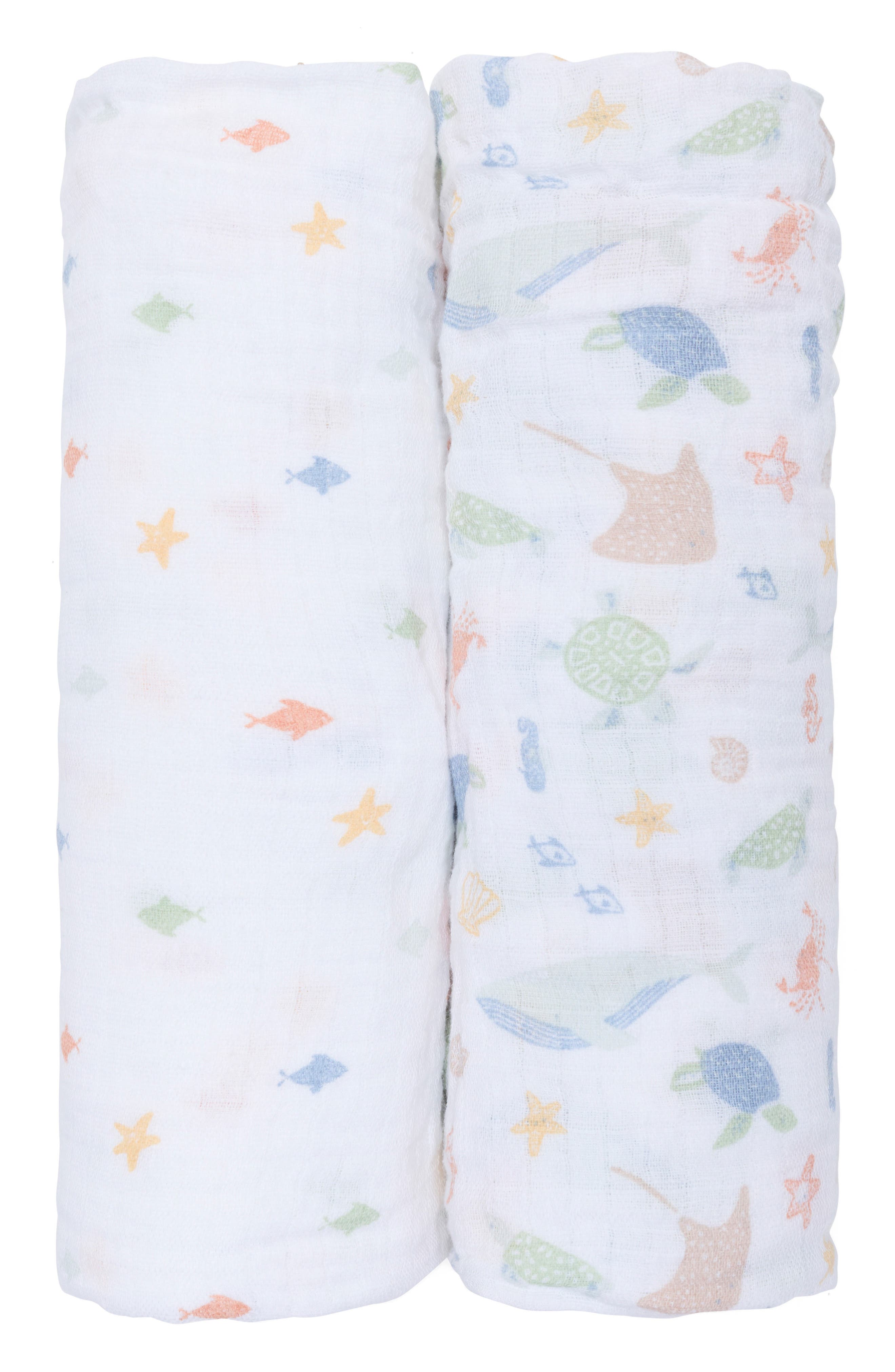 KYLE AND DEENA 2-Pack Assorted Muslin Blankets
