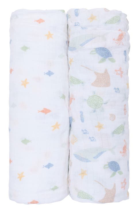 2-Pack Assorted Muslin Blankets (Baby)