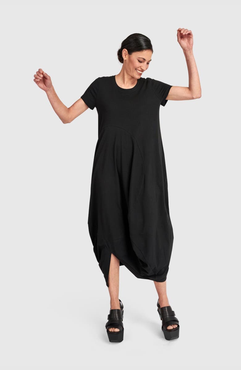 Alembika Staple Cocoon Dress, Alternate, color, Black