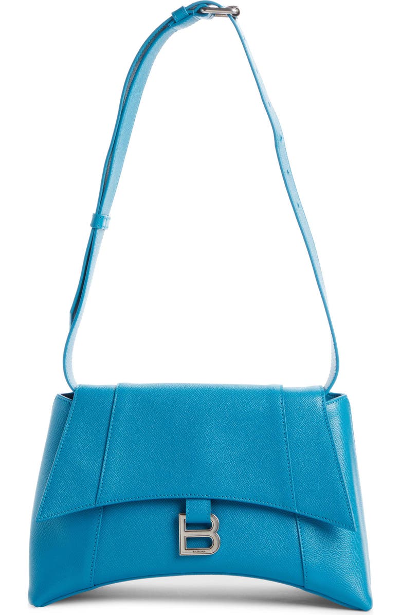 Balenciaga Soft Hourglass Calfskin Leather Shoulder Bag, Main, color,