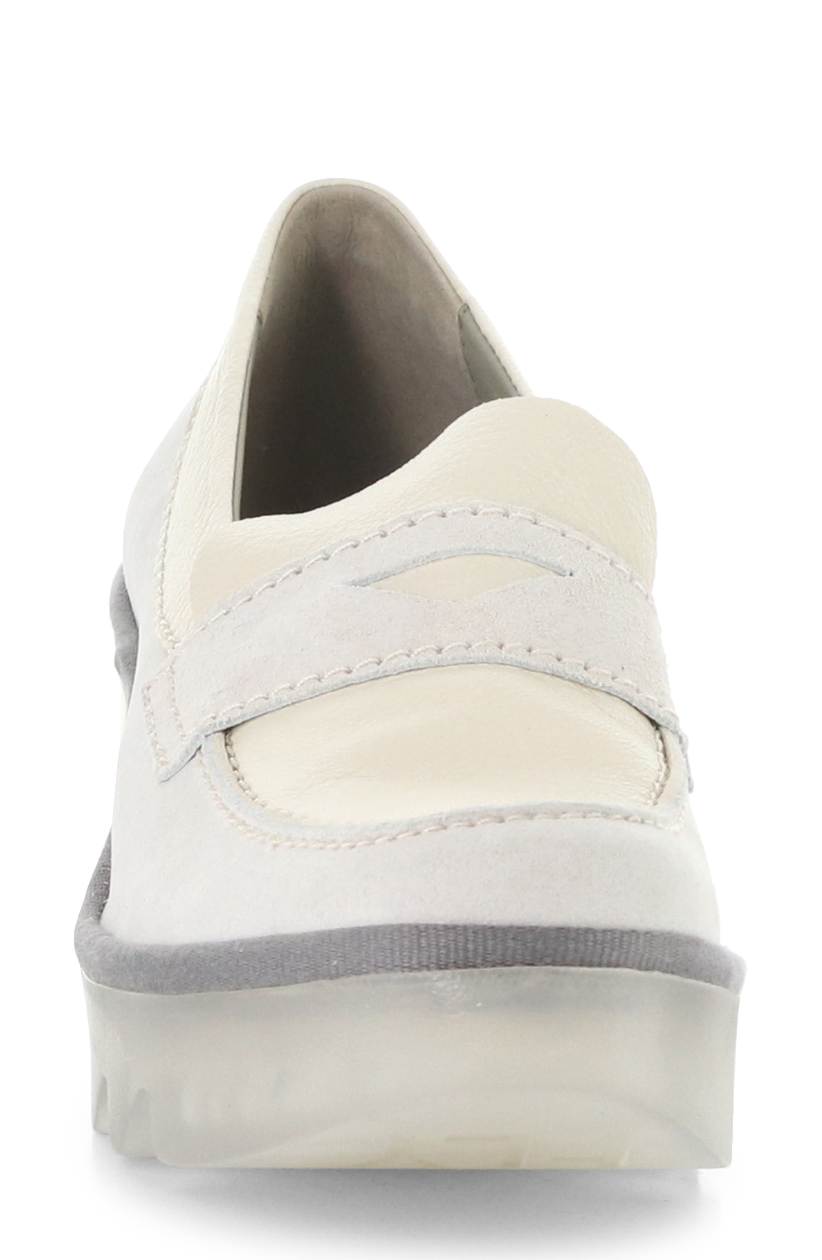 Bilz Platform Wedge Loafer, Alternate, color, OFF WHITE