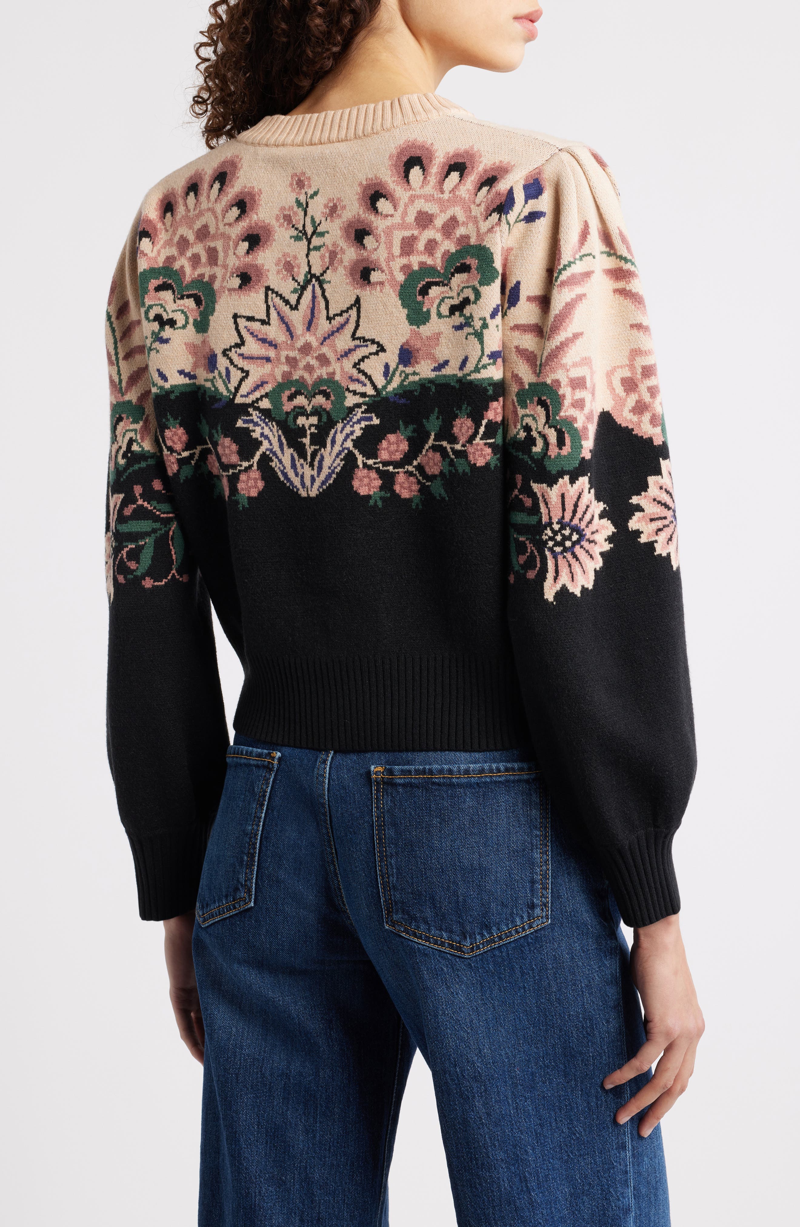 Belle Garden Mixed Knit Cardigan - image 2