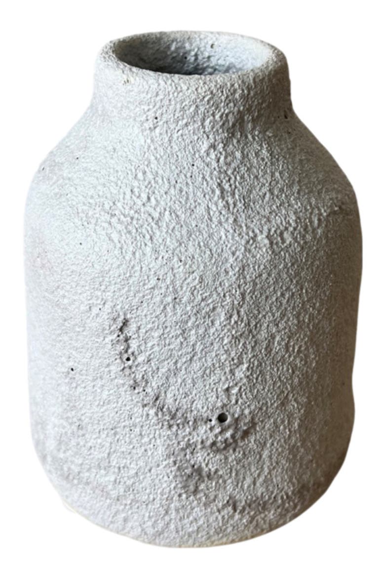 Small Bottle Crater Vase, Alternate, color, Grey