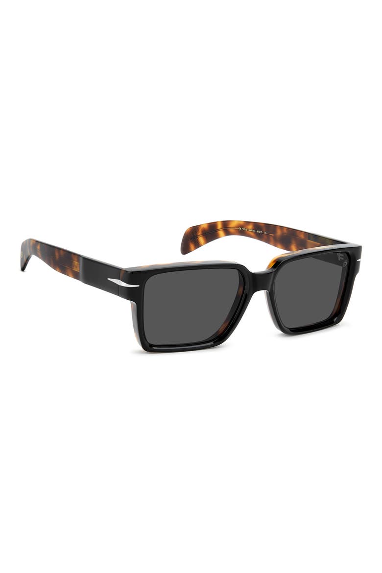 DB 7162/S 56mm Rectangular Sunglasses, Alternate, color, BLACK HAVANA/ GREY