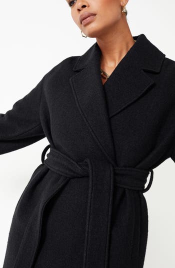 Belted Wool Wrap Coat