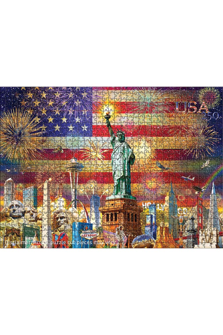 Patriotic Sights 1000 Piece Puzzle, Alternate, color, Multicolored