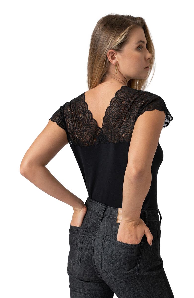 Saint + Sofia Spitfire Shearling Jacket, Alternate, color, Black