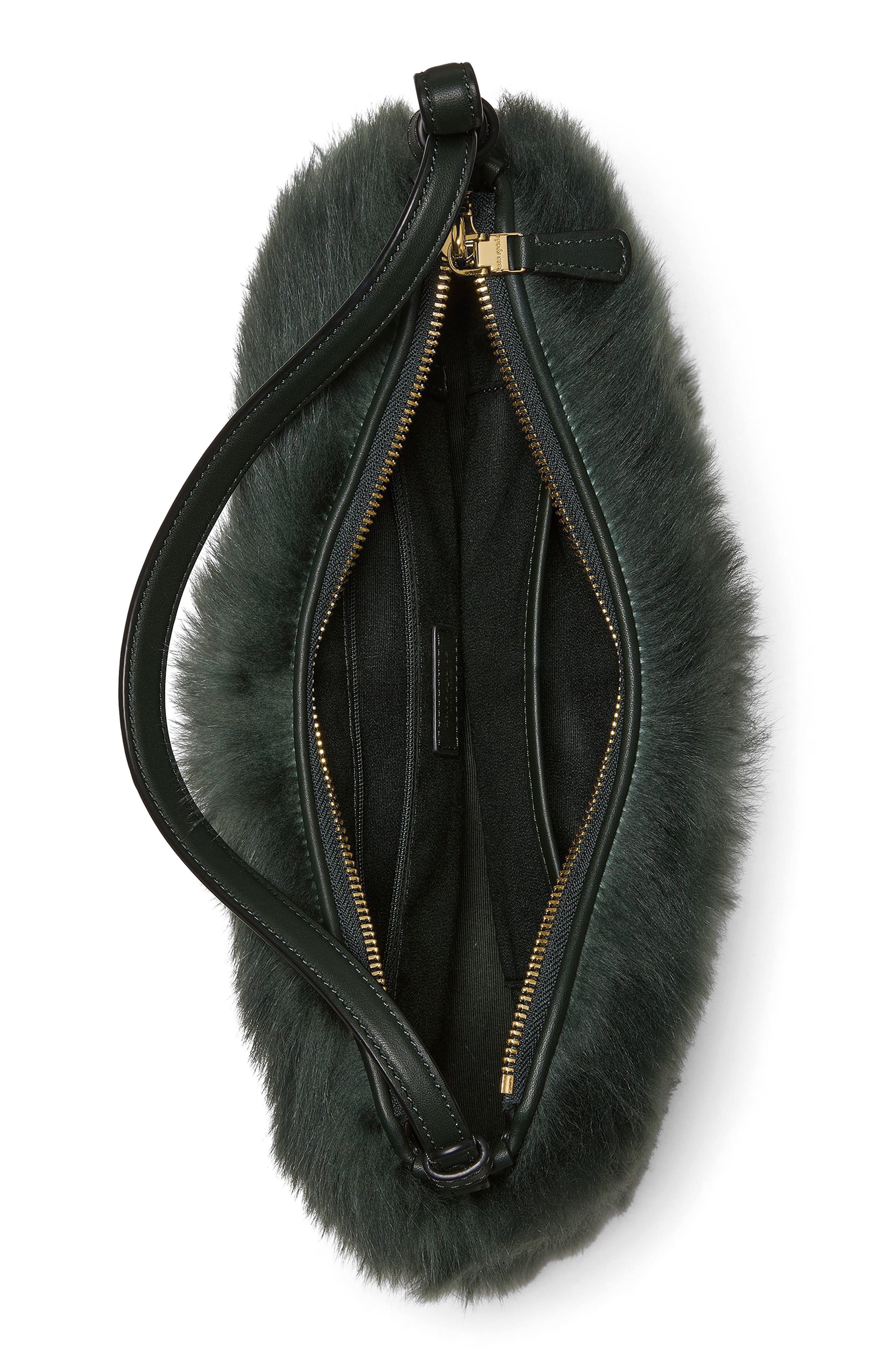 Kate Spade New York loop genuine shearling shoulder bag, Alternate, color, 