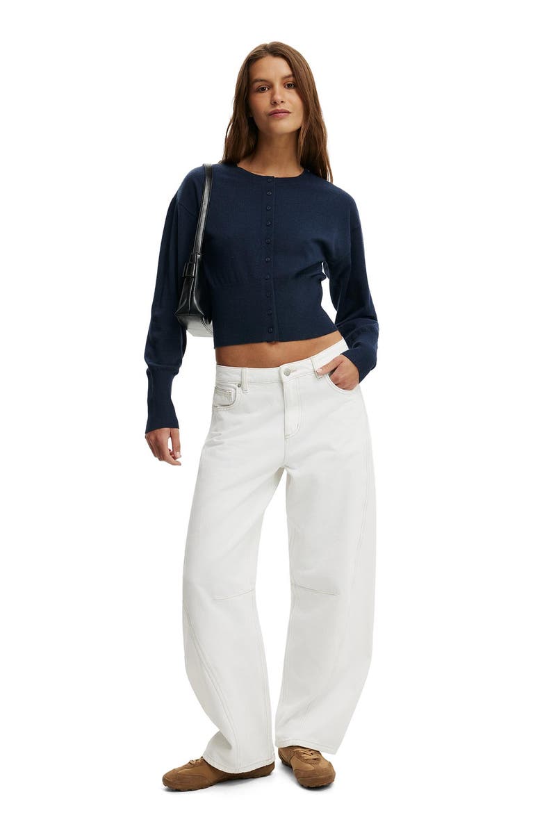 Cotton On Women's Sara Button Cardigan, Alternate, color, Collegiate Navy