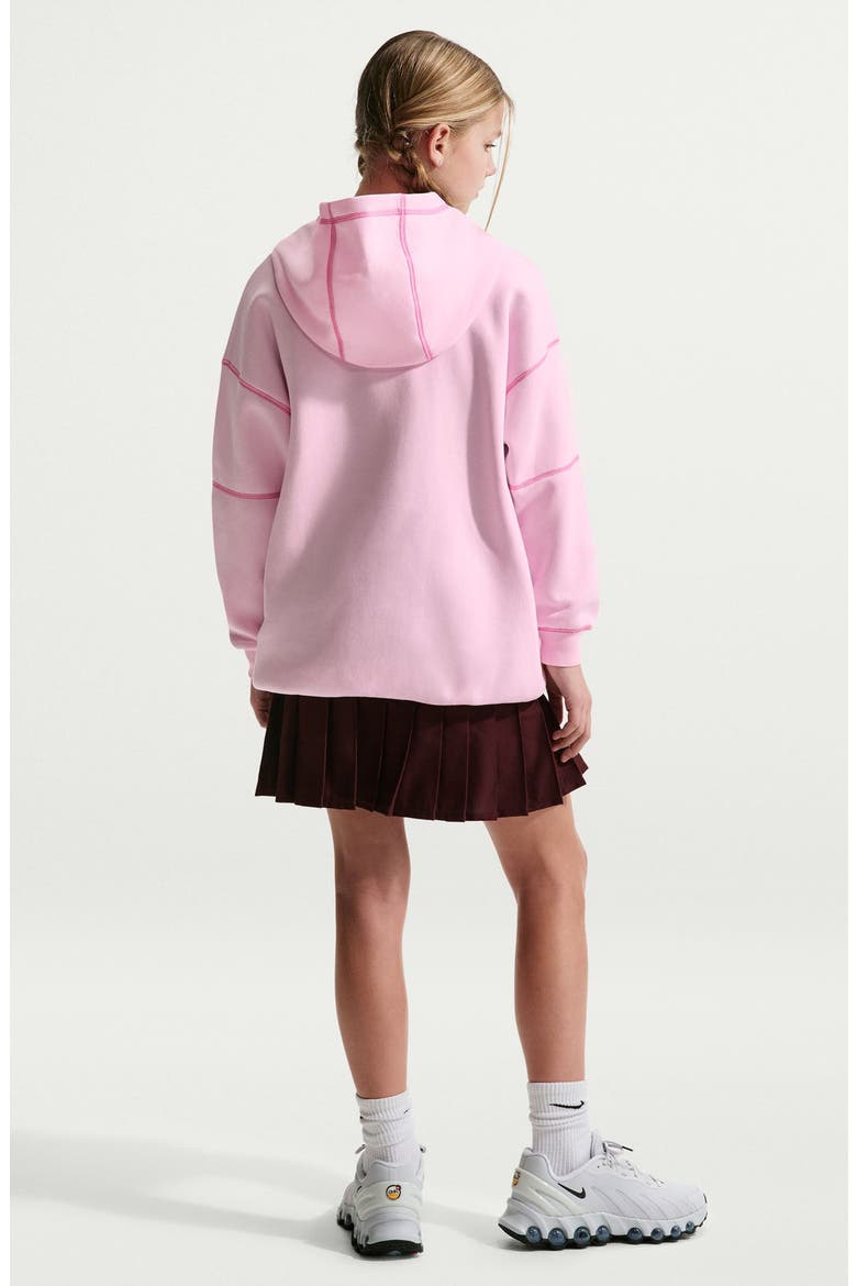 Kids' Club Fleece Hoodie, Alternate, color, PINK FOAM