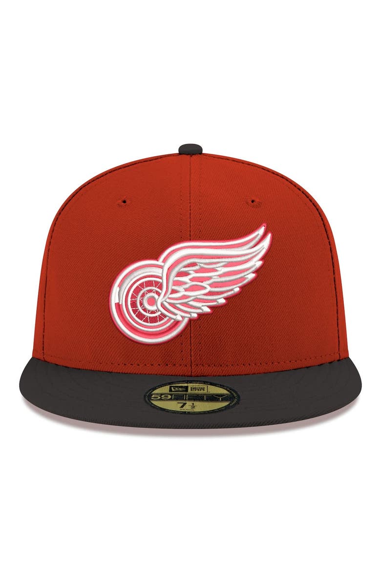 New Era Men's New Era  Red Detroit Red Wings Core Logo Two-Tone 59FIFTY Fitted Hat, Alternate, color, Red