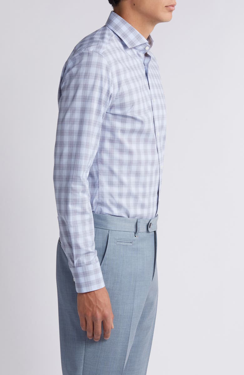 BOSS Hank Slim Fit Plaid Stretch Dress Shirt, Alternate, color, 