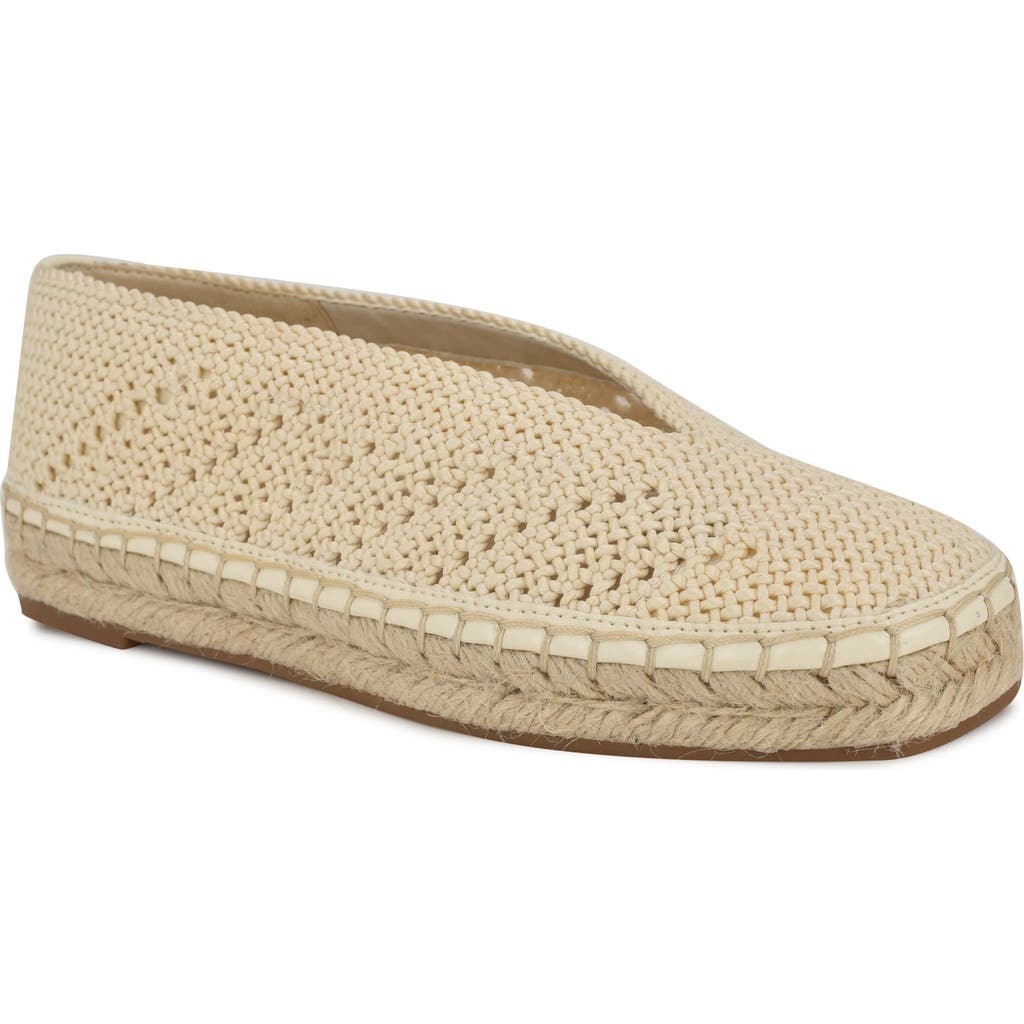 Nine West Rorie Woven Espadrille In Ivory