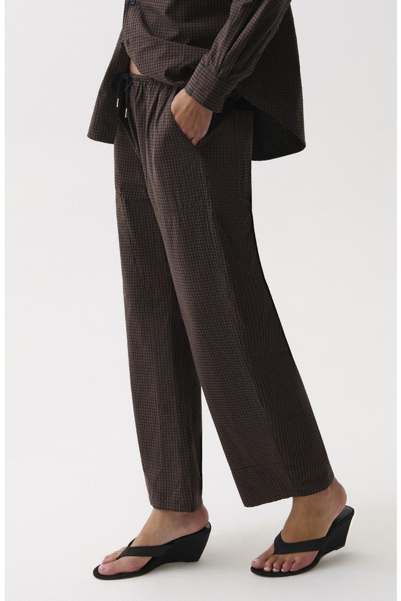 Theo Cotton Drawstring Pants, Alternate, color, HOT TODDY