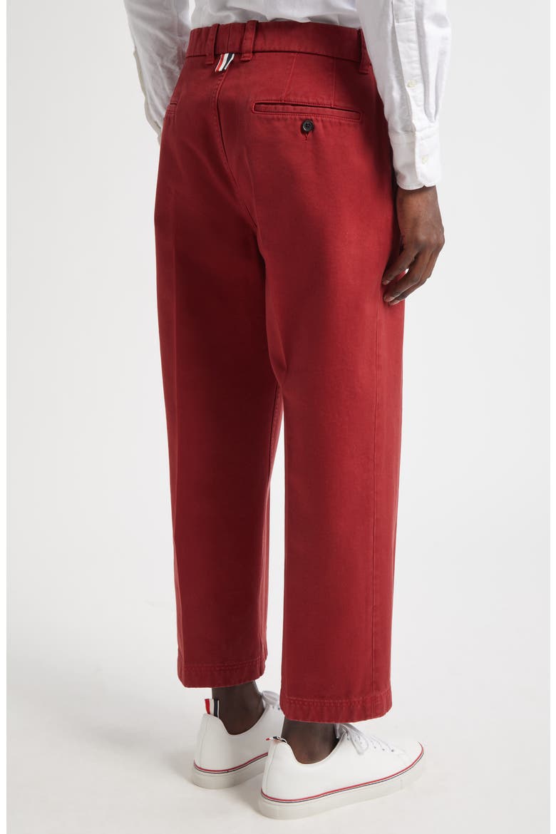 Cotton Twill Crop Chinos, Alternate, color, BURGUNDY