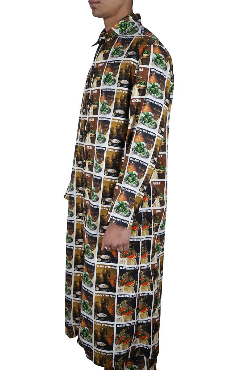 Sky High Farm Workwear x Denim Tears Gender Inclusive Tears Print Single Breasted Nylon Coat, Alternate, color, 