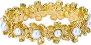 Ted Baker Darell Daisy Faux Pearl Bangle Bracelet