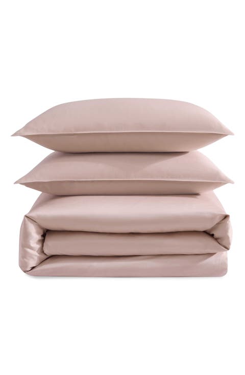 Organic Earth Cotton Sateen Duvet Cover & Shams Set
