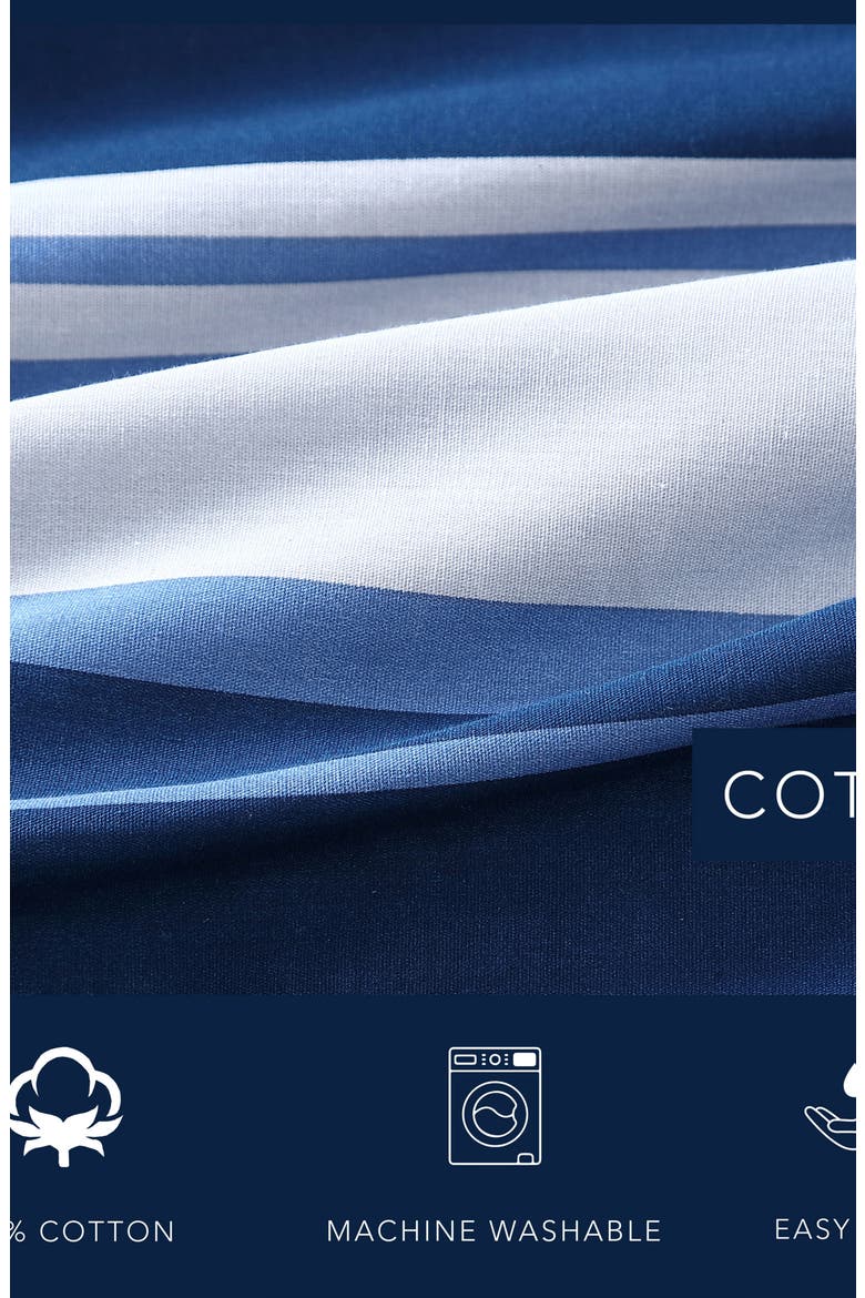 Lakeview Stripe Comforter & Sham Set, Alternate, color, GREY/ BLUE