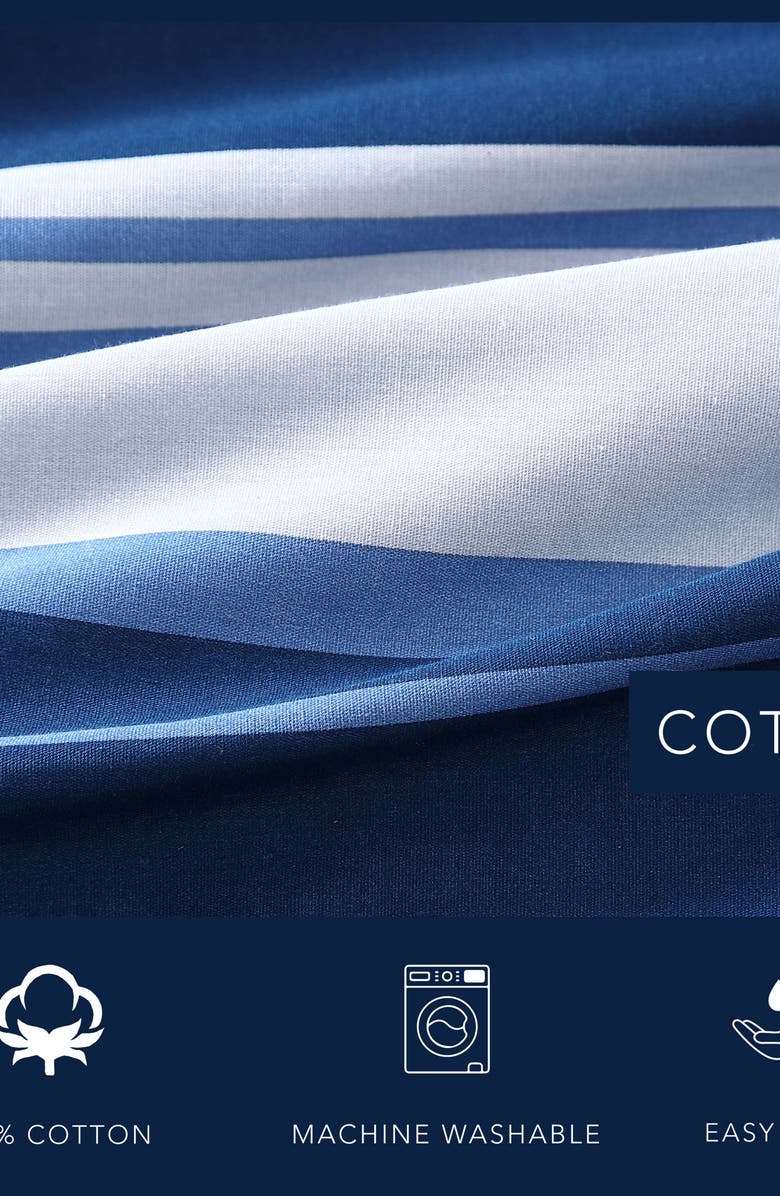 Nautica Lakeview Stripe Comforter & Sham Set, Alternate, color, Grey/ Blue