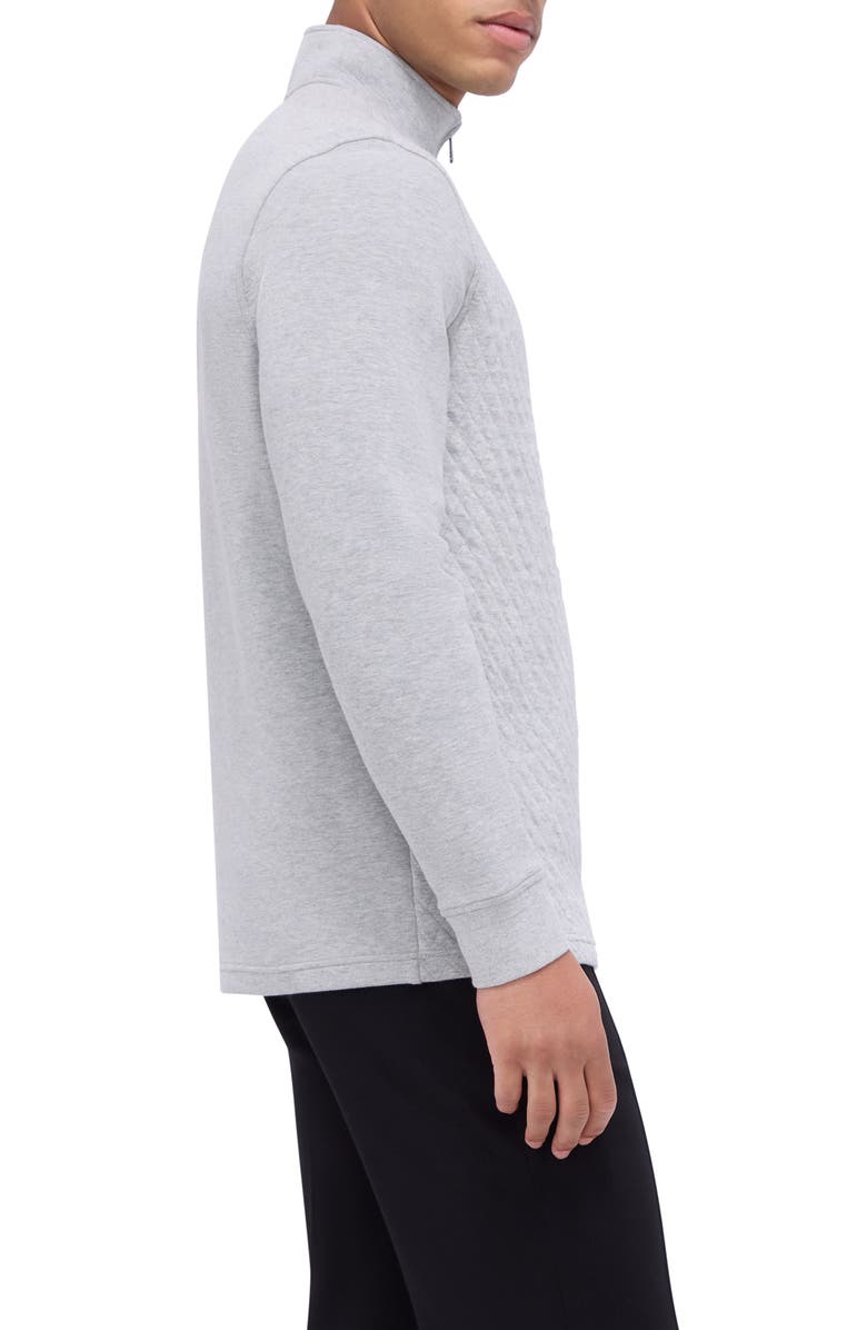 Bugatchi Quarter Zip Pullover, Alternate, color, Cement