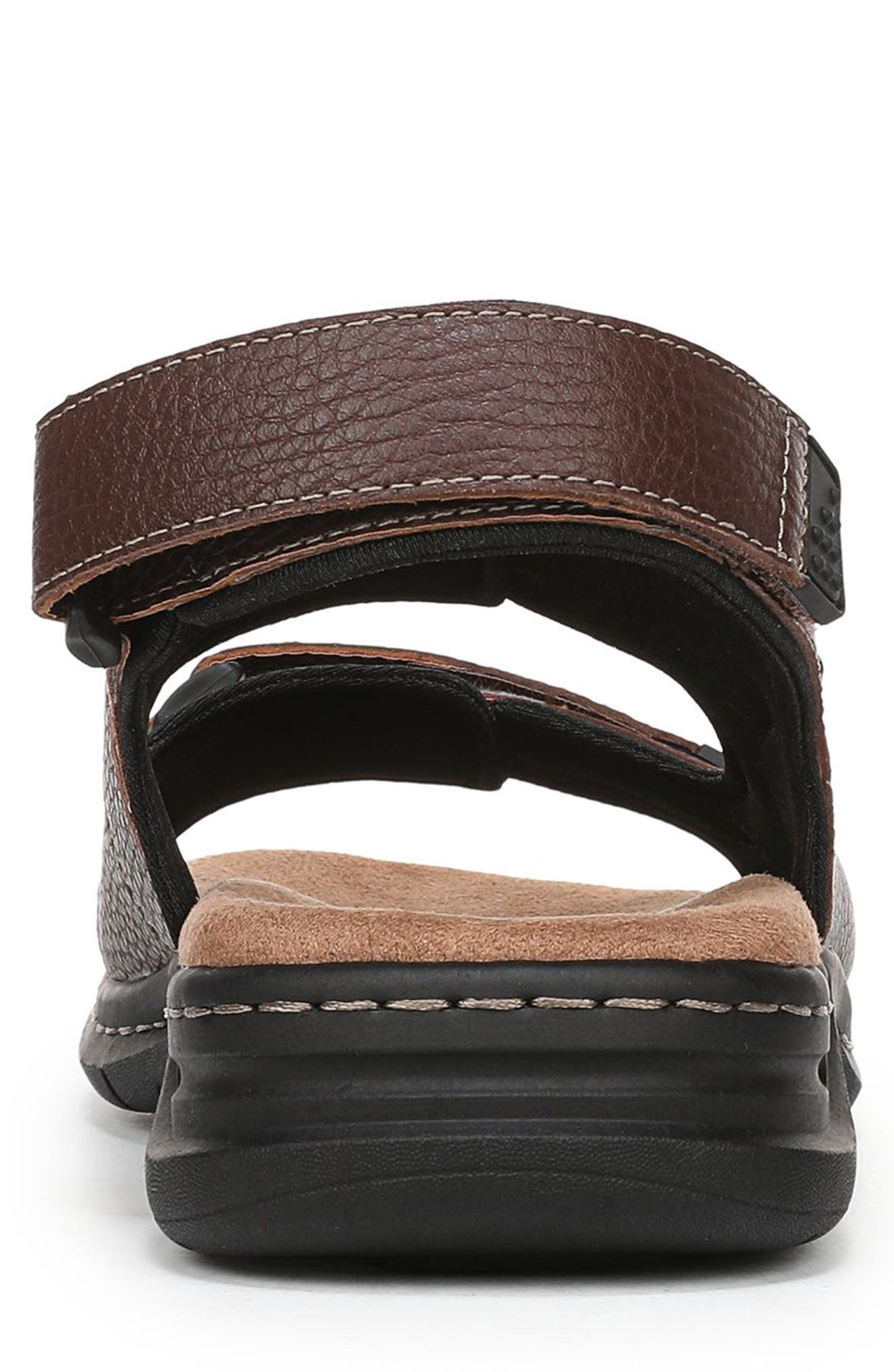 Gavin Hook-and-Loop Sandal - Wide Width Available, Alternate, color, BRIAR BROWN LEATHER