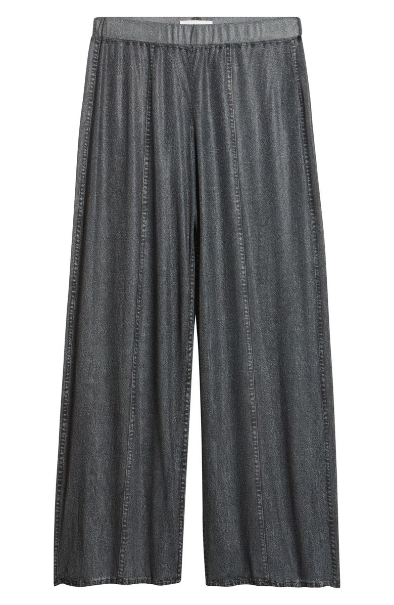 rag & bone rb Miramar Mesh Wide Leg Cover-Up Pants, Alternate, color, Washed Black
