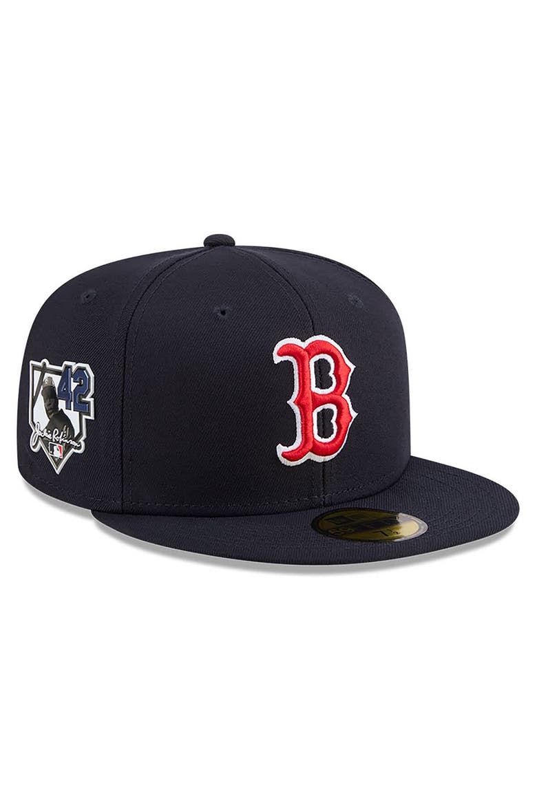 Men's New Era Navy Boston Red Sox 2026 Jackie Robinson Day 59FIFTY Fitted Hat, Main, color, Navy