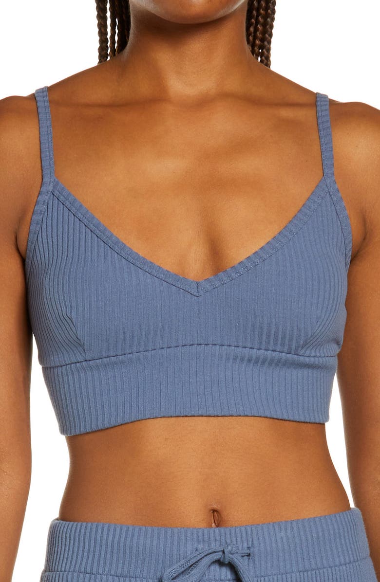 Onia Longline Lounge Cotton Bralette, Main, color, 