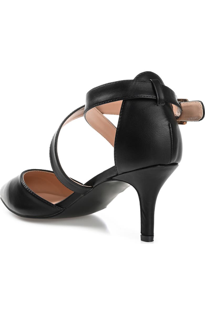 Journee Collection Riva Crossover Pump, Alternate, color, Black
