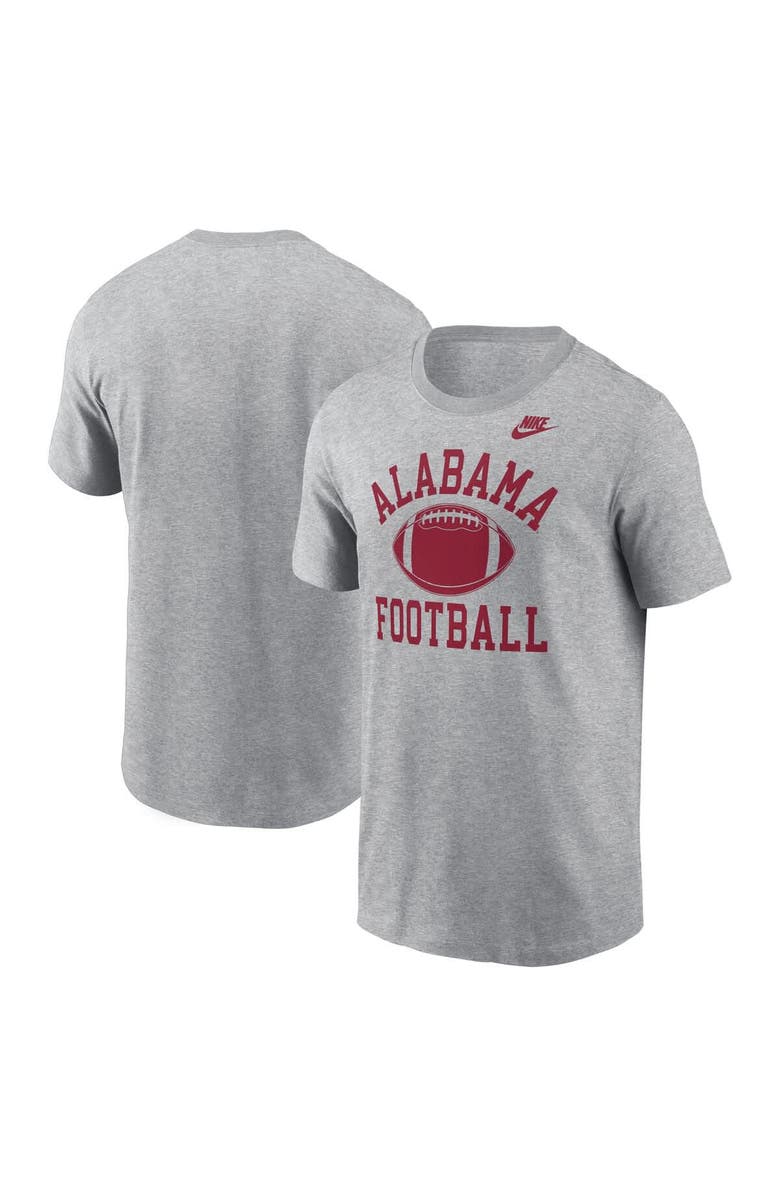 Nike Men's Nike Heather Gray Alabama Crimson Tide Legacy Football Icon T-Shirt, Main, color, 