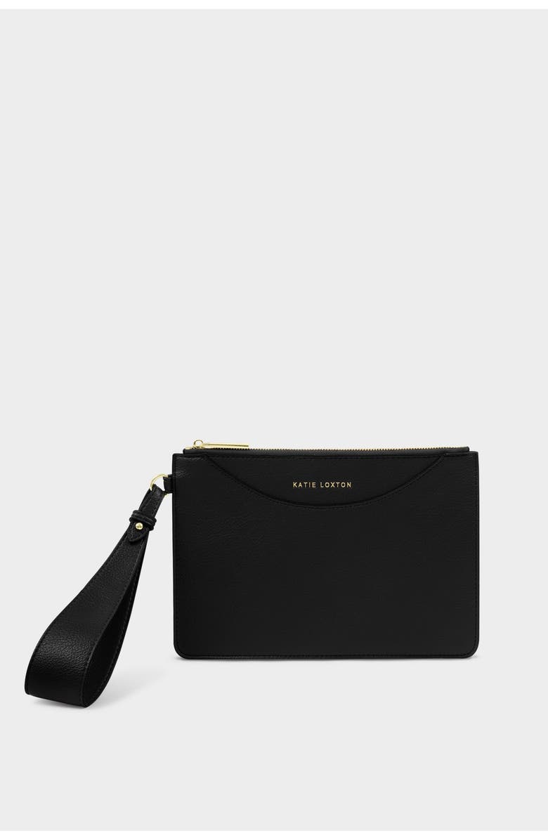 Katie Loxton Alba Wristlet Pouch in Black, Alternate, color, Black