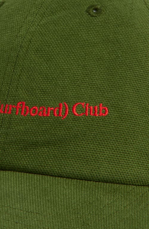 Stockholm Surfboard Club Pac Logo Embroidered Baseball Cap In Green