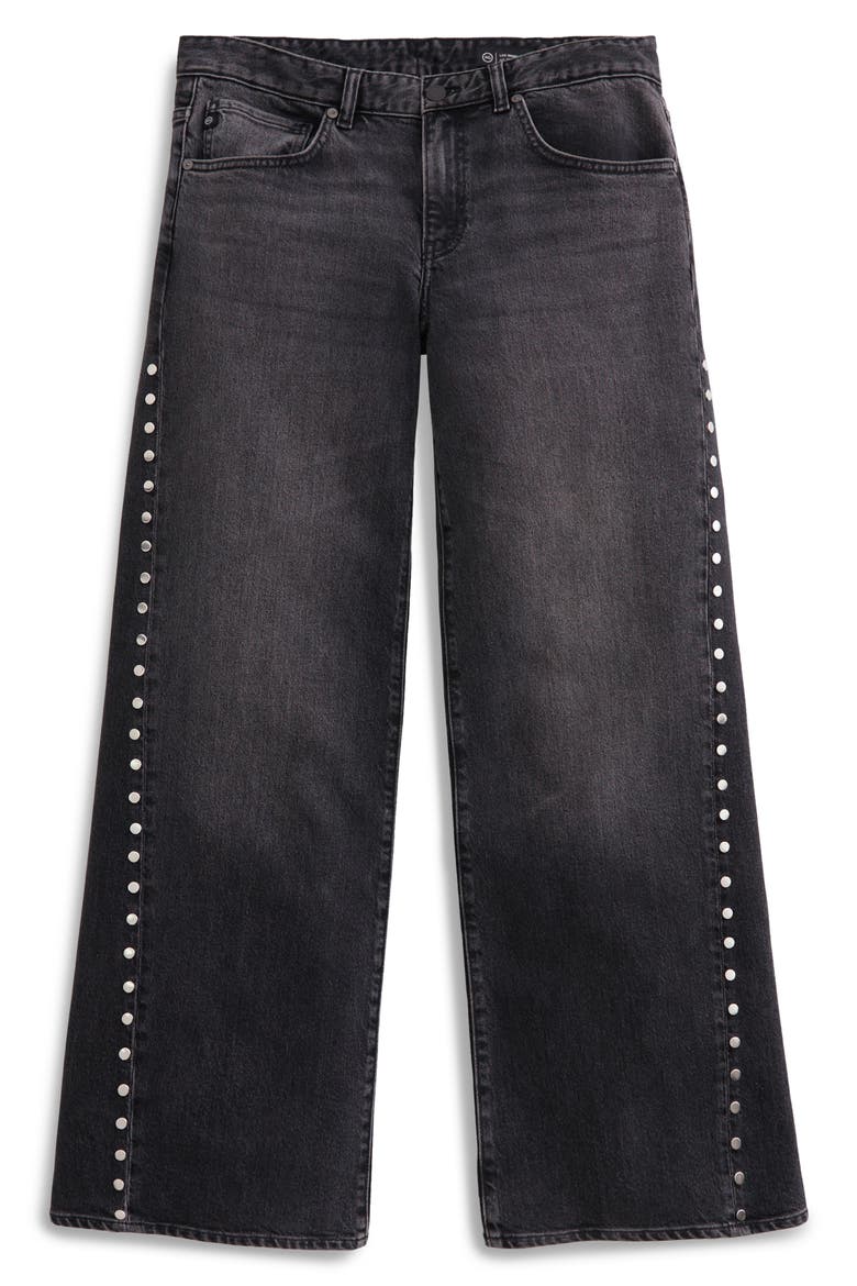 Adria Stud Wide Leg Jeans, Alternate, color, IMMENSITY