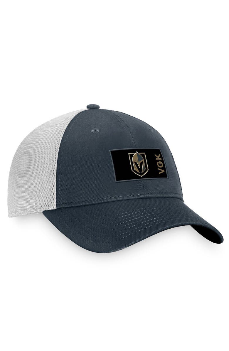 FANATICS Men's Fanatics Branded Charcoal/White Vegas Golden Knights Authentic Pro Rink Trucker Snapback Hat, Alternate, color, Charcoal