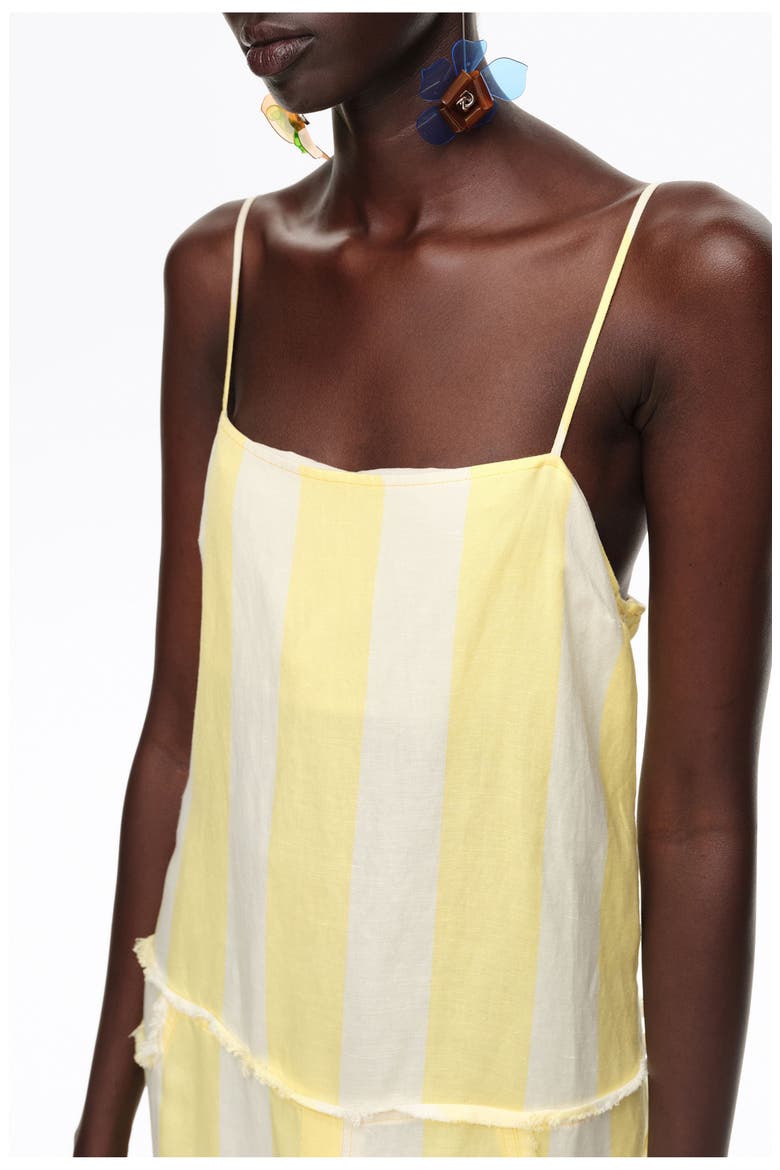 Straight Striped Linen Dress, Alternate, color, STRIPES LIMELIGHT